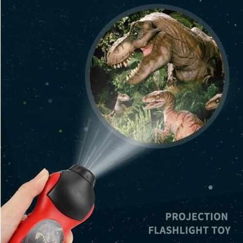 24 Patterns Flashlight Children Toys Cartoon Dinosaur Projector Lamp Flashlight Projector Light Dinosaur Sleep Light Kids Child