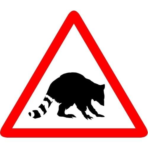 Warning Raccoon Animal Car-Sticker Decals Cover Scratches Sunscreen Decoration Bumper Bodywork Suv Vinyl Car Accessories13*11cm