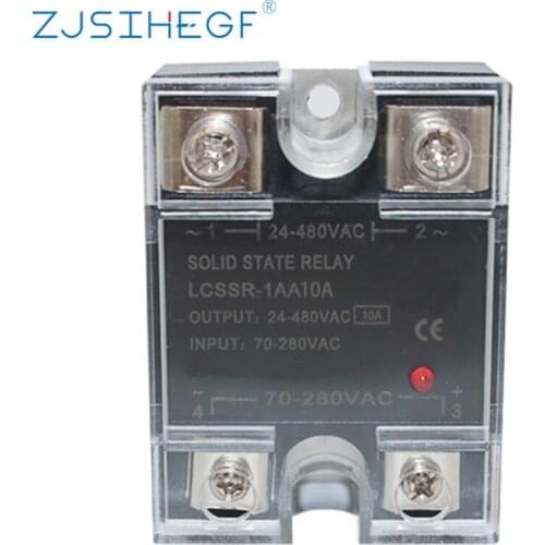 SSR 10AA Single Phase Solid State Relay AC To AC 3-32VDC Control 24-280VDC