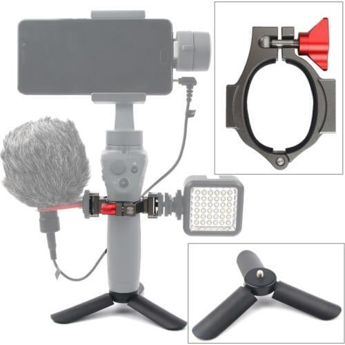 Puluz Mini Tripod Mount + Flashlight Extension Bracket for DJI OSMO Mobile 2