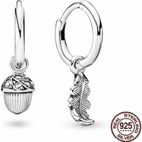 100% Real 925 Sterling Silver Pine Nuts Earrings Are Suitable as Birthday Gifts for Girls Fashion Jewelry