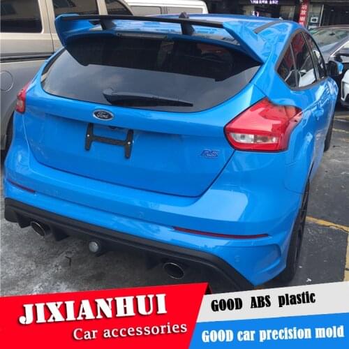For Focus Spoiler 2012-2016 Ford Focus Hatchback RSK Spoiler ABS plastic Material Car Rear Wing Color Rear Spoiler
