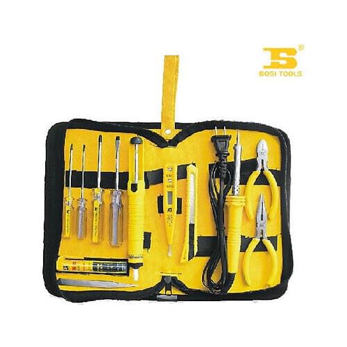 Convenient Small Pack of 12 pcs Electron Tool Set CR-V Steel Manual Tools