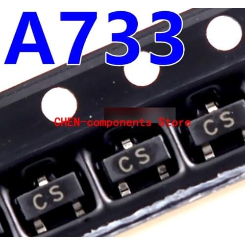100pcs A733 2SA733 CS SMD triode SOT-23