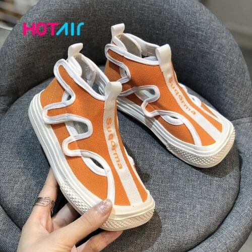 2021 Kids shoes for girl children canvas shoes boys sneakers Spring autumn girls shoes White High Solid fashion Children shoes