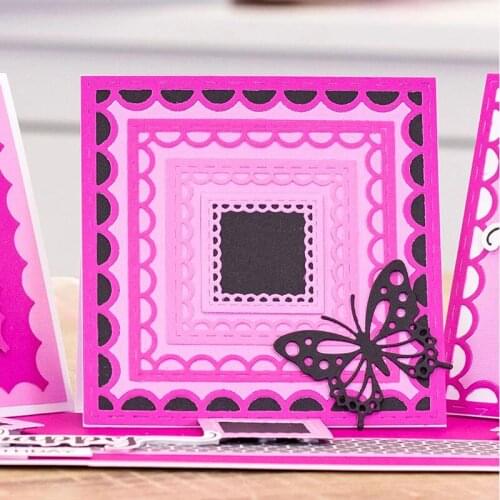2021 New Square DIY Craft Metal Cutting Die Scrapbook Embossed Paper Card Album Craft Template Stencil Dies Embossing Dies