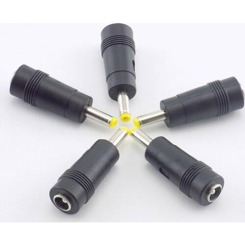 5pcs AC DC Power Plug 5.5mm female to 4.0x 1.7mm male Connector Adapter Computer Cables Notebook Laptop Audio Cable Converter