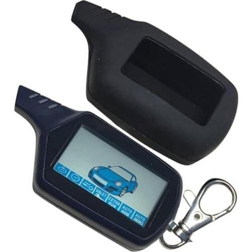 Car Security System Anti-theft Alarm 2-way B9 Remote Control with Display Screen Automobiles Security Protection