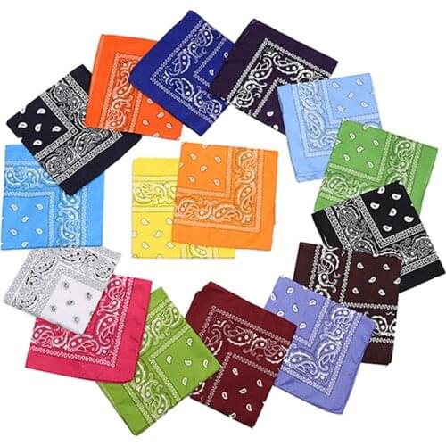 54x54cm Outdoor Bandana Kerchief Women Hair Band Neck Scarf Sports Headwear Wrist Wraps Head Square Scarves Print Handkerchief