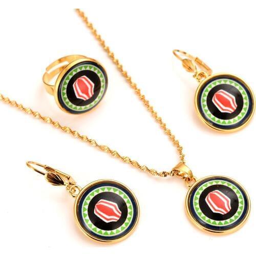 Bangrui Traditional Gold Color PNG Pendant & Thin Necklaces for Women,Papua New Guinea Traditional Cultural Jewelry Gift