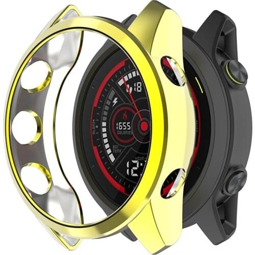 For Garmin Forerunner 745 Watch Case Fashion Electroplating Anti-scratch Protective Watch Shell Replacement Accessories
