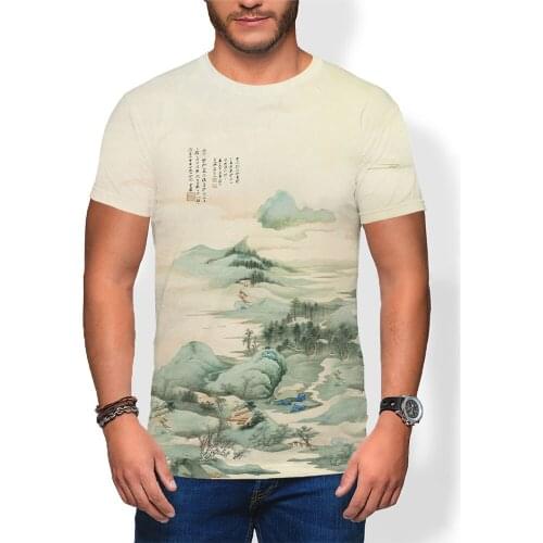 Cartoon Child Tshirt Kids Chinese painting Short t Shirt Boys Top Tee Shirt Sports cute Short t-shirt Anime clothes t-shirts gym