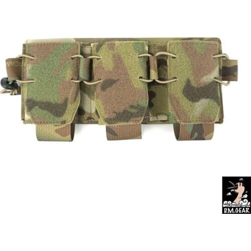 DMgear Tactical Triple Mag Pouch Hook&Loop 556 Mag Carrier Front Panel Airsoft Functional Multi-pocket BG45