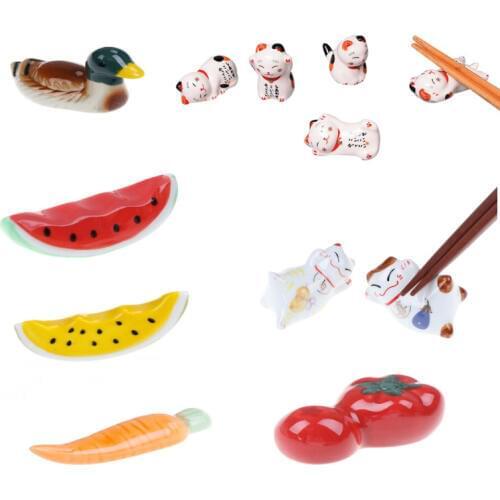 Creative And Cute Animal Financial Cat Chopsticks Stand Chopsticks Support Cartoon Japanese Pen On Home Decoration