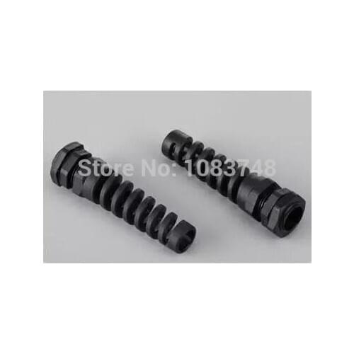 M12*1.5 plastic flex spiral cable gland cable joint waterproof cable gland IP68.CE.ROHS