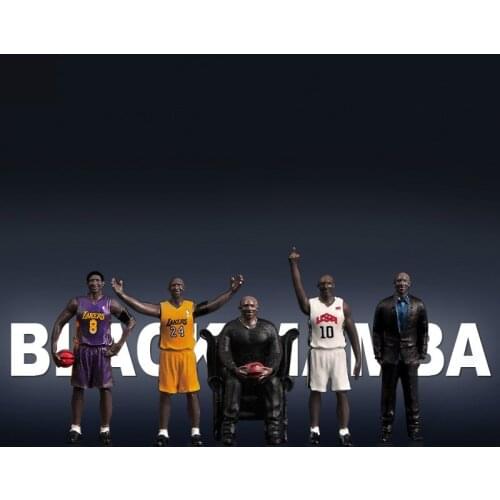 1:64 Scale Die-casting American Basketball Star Doll Set Resin Model Scene Layout Collection Decorative Toys