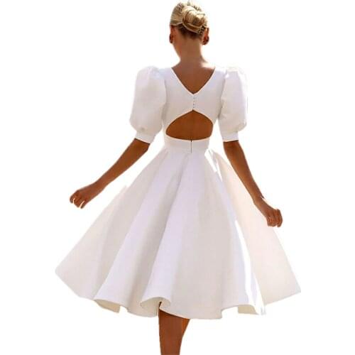 2021 Spring And Summer New Solid Color Slim Womens Dress Sexy Fashion Big Pendulum Short-sleeved Outside The Skirt Night Dress