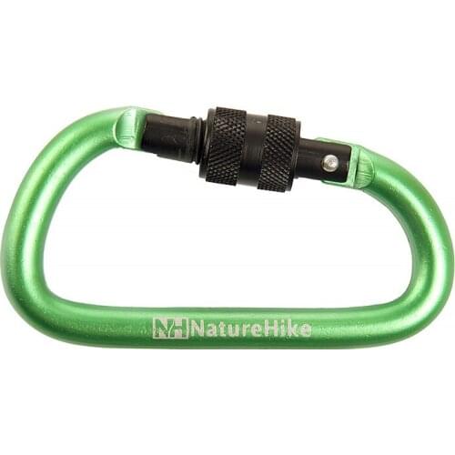 【New store 】 Multicolo 6cmD-shaped Aluminum alloy Hiking Climb Carabiner Hook Quick Release Hanging Buckle Naturehik