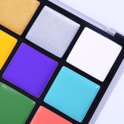 New Face Body Paint Set 15 Colors Makeup Palette Washable for Costumes Parties Theater Special Effects and Festivals SCI88
