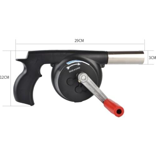Hand-Cranked Combustion Blower Manual Barbecue Picnic Camping Fire-Supporting Hairdryer Large Outdoor BBQ Cooking