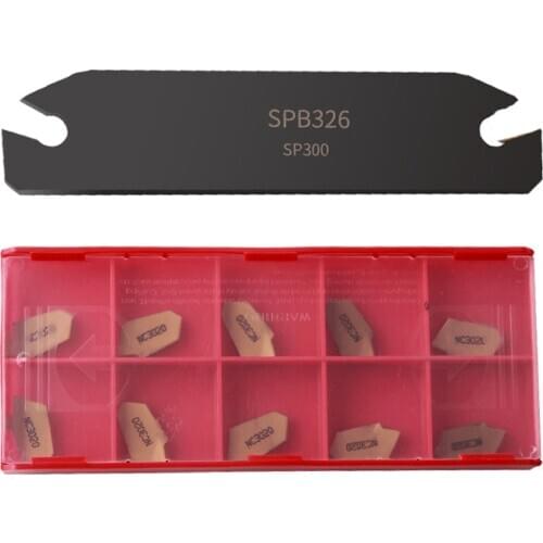 SPB326 Cut-Off Grooving Parting Blade Tool Holder Metalworking Lathes Cutting Tool Holder Set SPB Cutting Inserts