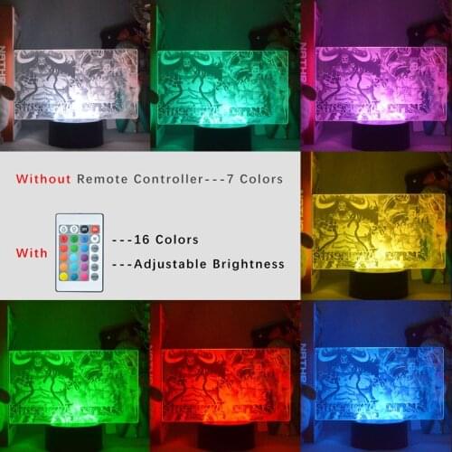 Anime Character Transformation 3d LED Lamp Figure Nightlight Kids Child Girls Bedroom Decor Light Manga Gift Night Light Lamp