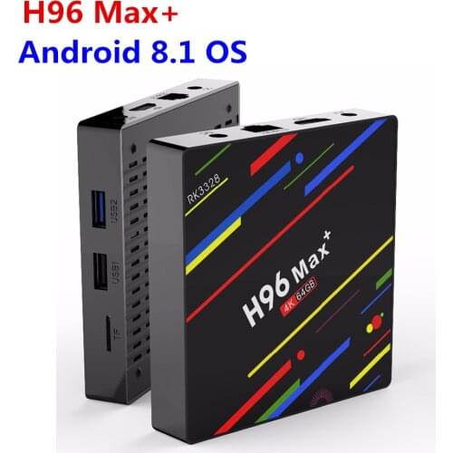 New TV Box Android 8.1 4GB 32GB 64GB Smart Set Top Box Media Player H96 Max Plus RK3328 Quad core 5G Wifi 4K H.265 H96 Max