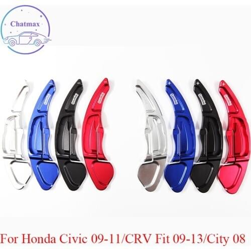2 Styles DSG For Honda Civic 09-11/CRV Fit 09-13/City 2008 Aluminum Alloy Steering Wheel Shift Paddle Shifters Extension