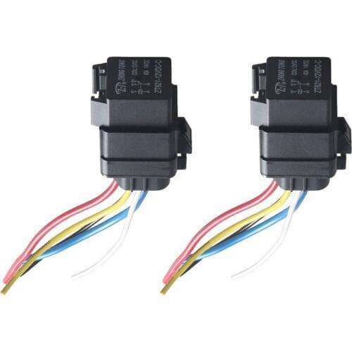 Waterproof Integrated Automobile 12V DC 40A 5PIN Relay Socket Plug