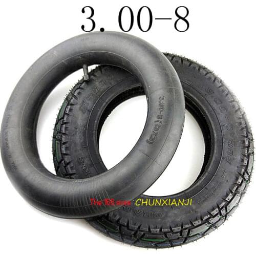High Quality 3.00-8 / 300-8 Tire & Inner Tube 4PR Tyre Fits Gas and Electric Scooters Warehouse Vehicles Mini Motorcycle