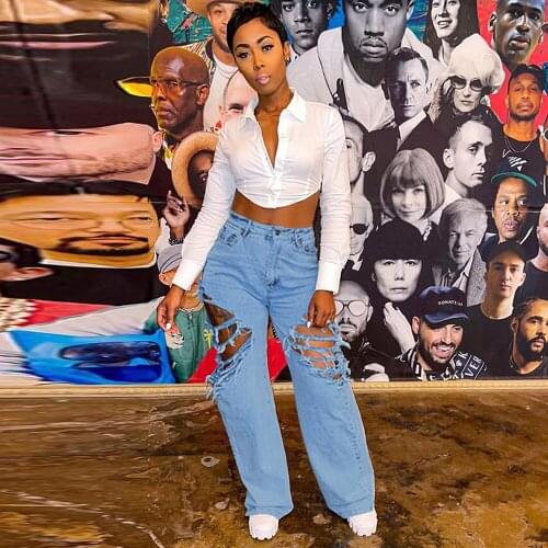 ZJFZML ZZ Women's Loose Jeans