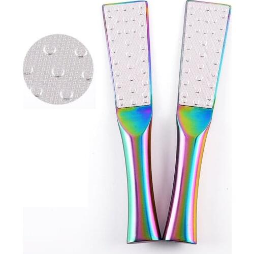 1pc Pro Dual Sided Foot File Heel Grater For The Feet Pedicure Rasp Remover Luxury Stainless Steel Scrub Manicure Nail Tools