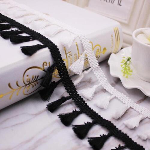 20yards/lot lace tassel Ribbon cotton tassels trimming fringes for sewing bed sheet clothes curtains DIY accessories decoration