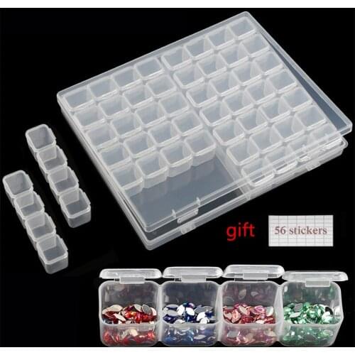 28/56 Grids Dismountable Diamond Embroidery Accessories Diamond Painting Boxes Cross Stitch Cases Storage Organizer Home Storage