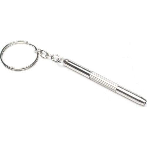 3 In1 Portable Eyeglass Screwdriver Phone Repair Screwdriver Sunglass Watch Repair Kit With Keychain Hand Tools Household