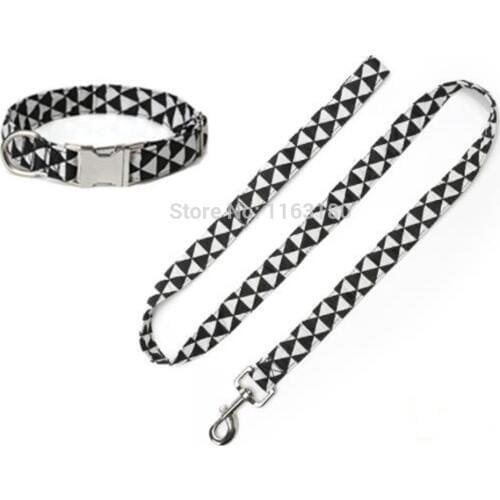 72 Sets/lot Dog Pet Collar and Leash Set Puppy dog Leash Collar Travel Walking Leash Pet Accessories