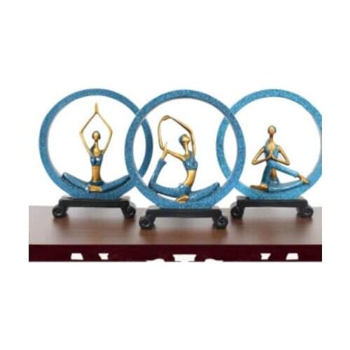 American Creative simple yoga ornament crafts Zen yoga little man Cabinet living room TV cabinet home decoration wedding gift