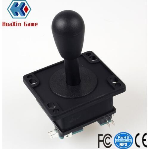 American Style Arcade 2Pin Joystick From 8 Ways Operation, Elliptical Black Handle, Precision 8-Way 187" (4.8mm) terminal