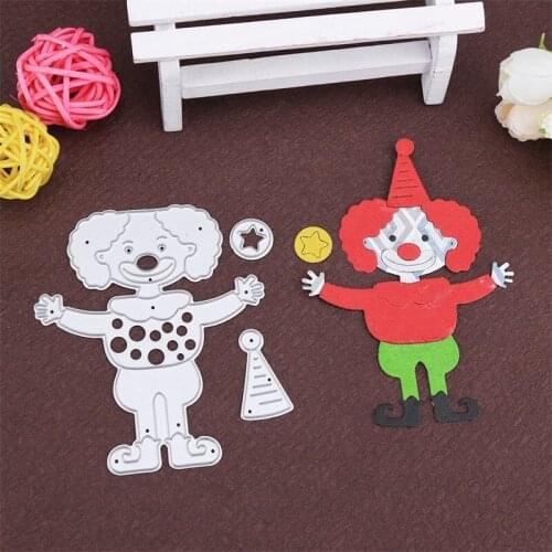Circus Clown Metal Cutting Dies Scrapbooking Stencil DIY Paper Card Decorative Embossing Die Cut Craft Dies New