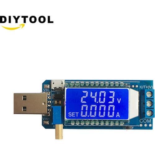 DC-DC USB Power Supply Module LCD Adjustable Buck-boost Power Regulator Module 5V to 3.3V 9V 12V 24V Desktop Power Module