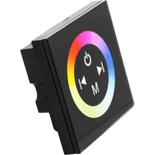 DC12V-24V 3 Channels 4A/Channel Common Anode Touch Panel Wall Mounted Switch Full Color RGB LED Controller dropshipping