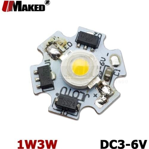 DC3-6V 1W 3W LED PCB Installed LED Chip SMD COB Doide Warm Cool White Red Green Blue Yellow 660 440 UV Growlight D20MM USB Lamps