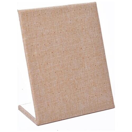 Wood Velvet Earrings Holder Earring Jewelry Packaging Display Stand Show Case Organizer Tray Rose Red/Black/Beige