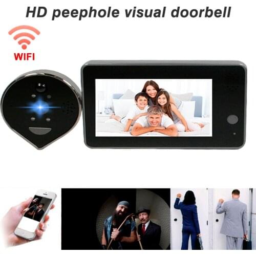 Peephole Doorbell Camera wifi 4.3 Inch smart home Video Doorbell HD1080P Night PIR Wecsee tuya APP wireless call For IOS Andriod
