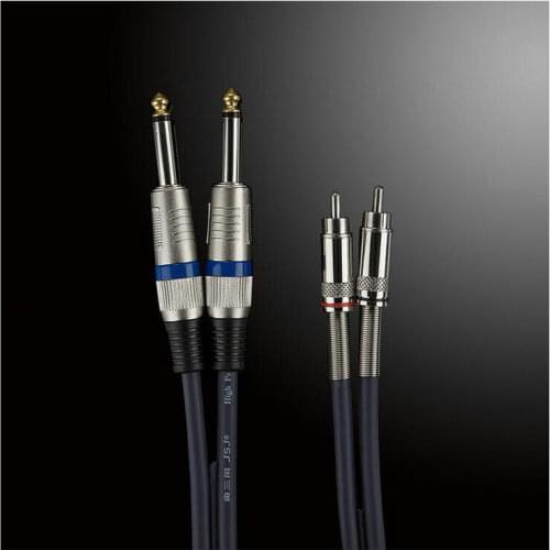 NEW DOUBLE 6.35 TO DOUBLE RCA MALE TO MALE CABLE AUDIO CABLE AUDIO WIRE AUDIO LINE 0.5M 1M 2M 3M 5M 20M 30M JSJ-204