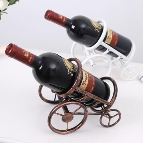 European Luxury Iron Metal Wine Bottle Holder Caddy Holds Single Bottle JJ008-2