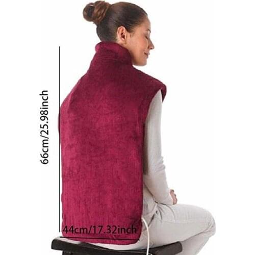 Flannel Health Relief Wrap Neck Shoulder Back Heat Pad Therapy Muscles Pain Relief Pad Massaging Heat Wrap Household Massager