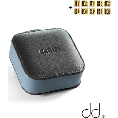 DD ddHiFi C80B Genuine Leather Storage Box for Earphone In-Ear Monitors IEMs First Layer Cowhide Protective Case Bag