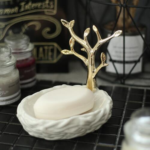 Creative Drain Ceramic Soap Dish Personalized Household Items Toilet Jewelry Tray