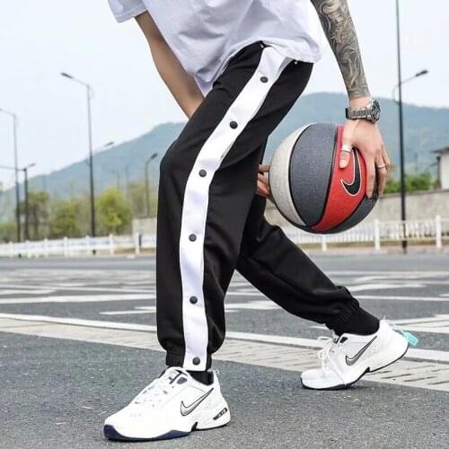 Mens Joggers Sport Running Pants Fitness Full buckle Sportswear Tracksuit Sweatpants Trousers Track Basketball training pants